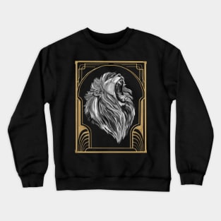 Deco Art 20's Roaring Lion Crewneck Sweatshirt